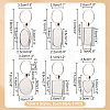AHADERMAKER 12Pcs 6 Style Alloy Blanks Keychains AJEW-GA0007-46-2
