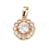 Brass Micro Pave Cubic Zirconia Pendants KK-E795-13KCG-1