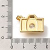 Rack Plating Brass Micro Pave Cubic Zirconia Pendants X-KK-I720-21G-3