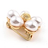 Alloy Resin Imitation Pearl Brooches JEWB-O009-13-3