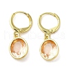 Real 18K Gold Plated Brass Dangle Leverback Earrings EJEW-L268-001G-02-1