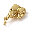 Brass Micro Pave Cubic Zirconia Pendants KK-P308-52G-2