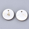 Natural Freshwater Shell Charms SHEL-Q023-04-2
