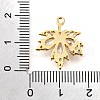 Brass Micro Pave Clear Cubic Zirconia Pendants KK-U065-03G-01-3