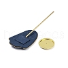 Bust Shaped Microfiber Necklace Display Stands with Golden Tone Aluminum Alloy Support ODIS-H006-01C-3