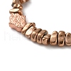 Electroplated Non-magnetic Hematite Chips Stretch Bracelets for Men Women BJEW-G728-04-3