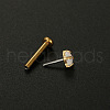 Stainless Steel & Synthetic Opal Threadless Labrets WG3C897-03-3