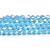 Opaque Solid Color Electroplate Glass Beads Strands X1-GLAA-F029-P4mm-A12-1