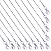 SUNNYCLUE 12Pcs 304 Stainless Steel Round Snake Chain Necklaces Set NJEW-SC0001-11-1