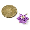 Seed Beads Beaded Charms PALLOY-MZ00286-02-2