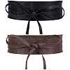CRASPIRE 2Pcs 2 Colors Imitation Leather Wrap Around Waist Bands AJEW-CP0008-08A-1
