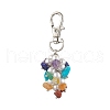 Natural Citrine & Red Jasper & Lapis Lazuli & Amethyst & Synthetic Turquoise & Red Aventurine & Green Aventurine Chips & Shell Pearl Pendant Decorations HJEW-JM02965-2
