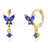 S925 Silver Butterfly Ear Cuffs with Multicolor Zirconia CY9476-5-1