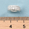 Rack Plating Brass Cubic Zirconia European Beads KK-K372-12S-3
