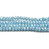Opaque Baking Painted Glass Beads Strands DGLA-F002-03C-1