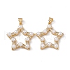 Brass Micro Pave Cubic Zirconia Pendants KK-B061-03G-2