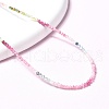 Natural Tourmaline Faceted Rondelle Beaded Necklaces NJEW-Z066-01P-2