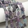 Raw Rough Natural Colorful Fluorite Beads Strands G-M453-D11-1