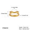 Double-layer Stainless Steel Cuff Rings for Women EP7559-1-2
