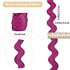 Gorgecraft 5 Yards Polyester Wavy Fringe Trim Ribbon OCOR-GF0003-45D-2