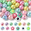 40Pcs 3 Styles Opaque Acrylic Beads MACR-FS0001-64-1