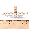 Alloy Open Cuff Ring with Plastic Pearl RJEW-V006-01G-3