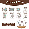 16Pcs 8 Styles Synthetic Turquoise Pendants FIND-TA0002-16-3