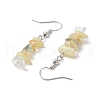Natural Mixed Stone Dangle Earrings EJEW-JE06154-01-4