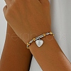 Stainless Steel Heart with Saint Benedict Charm Bracelets WP9367-2-3