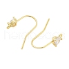 Brass Micro Pave Cubic Zirconia Earrings Findings EJEW-B063-05G-05-2