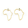 Africa Map 201 Stainless Steel Connector Charms STAS-T063-168G-2