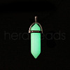 Bullet Pointed Synthetic Luminous Stone Pendants LUMI-PW0001-055-C-4