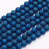 Electroplate Natural Druzy Agate Beads Strands G-G708-12mm-03-1