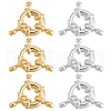 Beebeecraft 10Pcs 2 Colorsd Brass Spring Ring Clasps KK-BBC0016-33-1