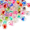 72Pcs 9 Colors UV Plating Rainbow Iridescent Acrylic Beads OACR-TA0001-48-3