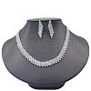 Brass Crystal Rhinestone Jewelry Sets FS-WGCC0E6-02-4