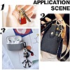 8Pcs Natural Gemstone Keychain KEYC-AR00004-5