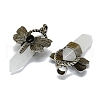 Natural Quartz Crystal Faceted Pointed Bullet Big Pendants G-Q165-01AS-04-2
