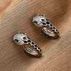 925 Sterling Silver Cubic Zirconia Hoop Earrings EJEW-F368-02P-2