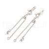 Rhodium Plated 925 Sterling Silver Chain Extender STER-C005-03P-1