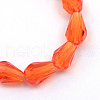 Transparent Glass Bead Strands GLAA-R168-3x5-01D-2