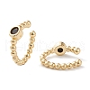 Brass Micro Pave Cubic Zirconia Cuff Earrings EJEW-H109-01G-G-3