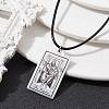 Tarot Card 201 Stainless Steel Pendant Necklaces NJEW-JN04496-4