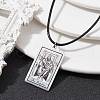 Tarot Card 201 Stainless Steel Pendant Necklaces NJEW-JN04496-4