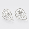 304 Stainless Steel Stud Earring Findings X-STAS-S079-40B-1