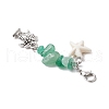 Chakra Natural & Synthetic Gemstone Chips Starfish Pendant Decoration HJEW-JM03004-5