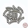 Thailand 925 Sterling Silver Tube Beads STER-T002-01AS-3