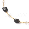 Nuggets Natural Gemstone Beaded Anklets AJEW-AN00345-3