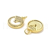 Brass Micro Pave Clear Cubic Zirconia Pendants KK-K365-02D-G-2