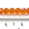 Electroplate Transparent Glass Beads Strands EGLA-A035-T8mm-L05-4